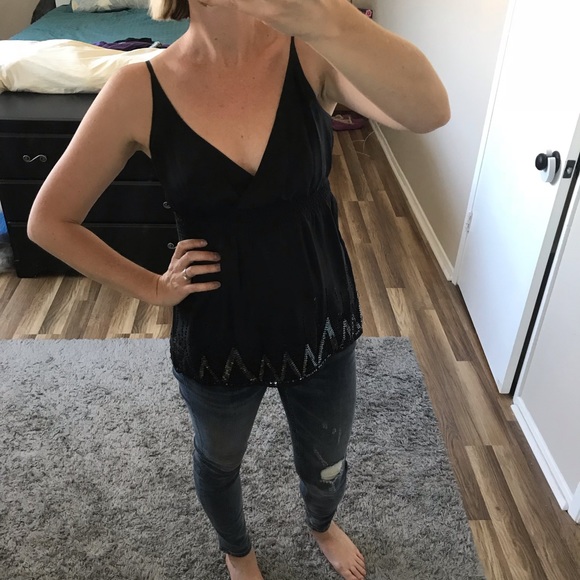 Silk beaded top, size small - Picture 8 of 8